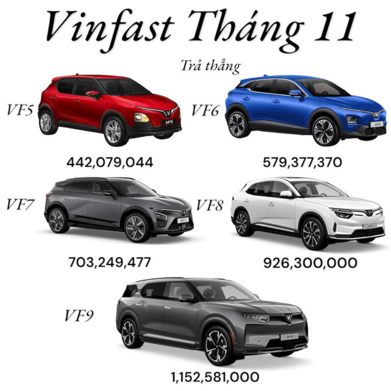 Tổng hợp Vinfast giảm giá tháng 11/2024